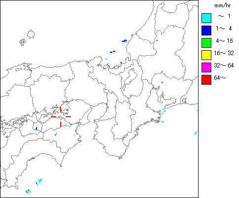 気象レーダー画像