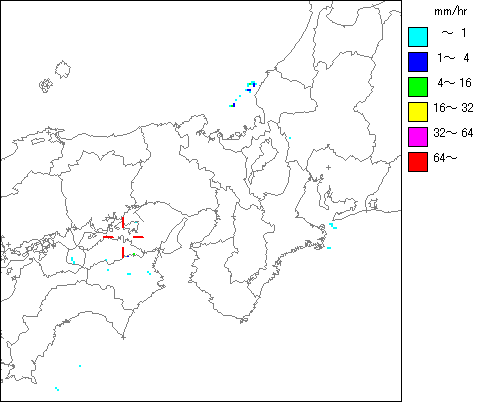 気象レーダー画像