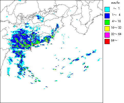 気象レーダー画像