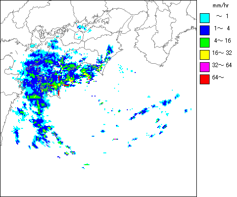 気象レーダー画像