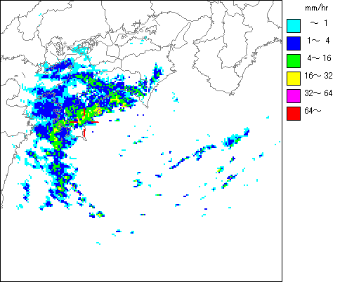 気象レーダー画像