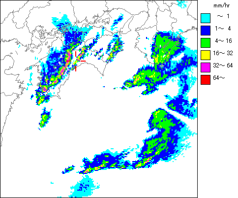 気象レーダー画像
