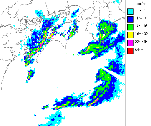 気象レーダー画像