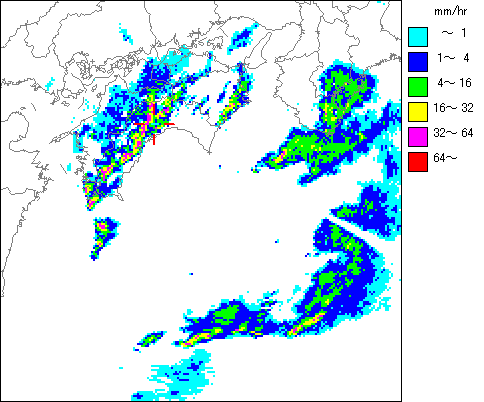 気象レーダー画像