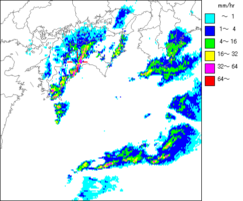 気象レーダー画像