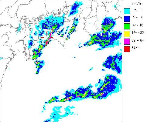 気象レーダー画像