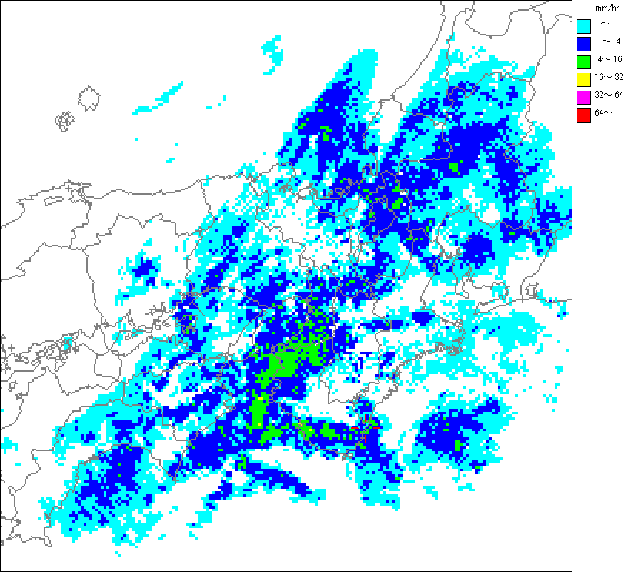 気象レーダー画像