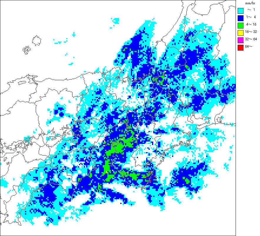 気象レーダー画像