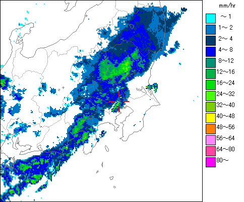 気象レーダー画像