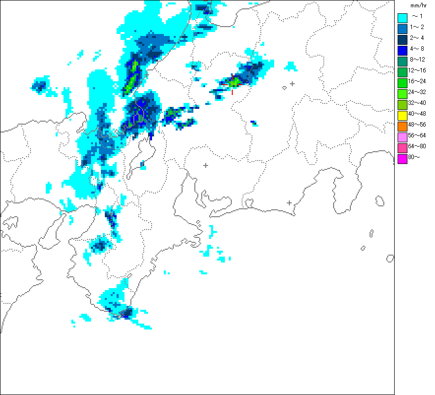 気象レーダー画像