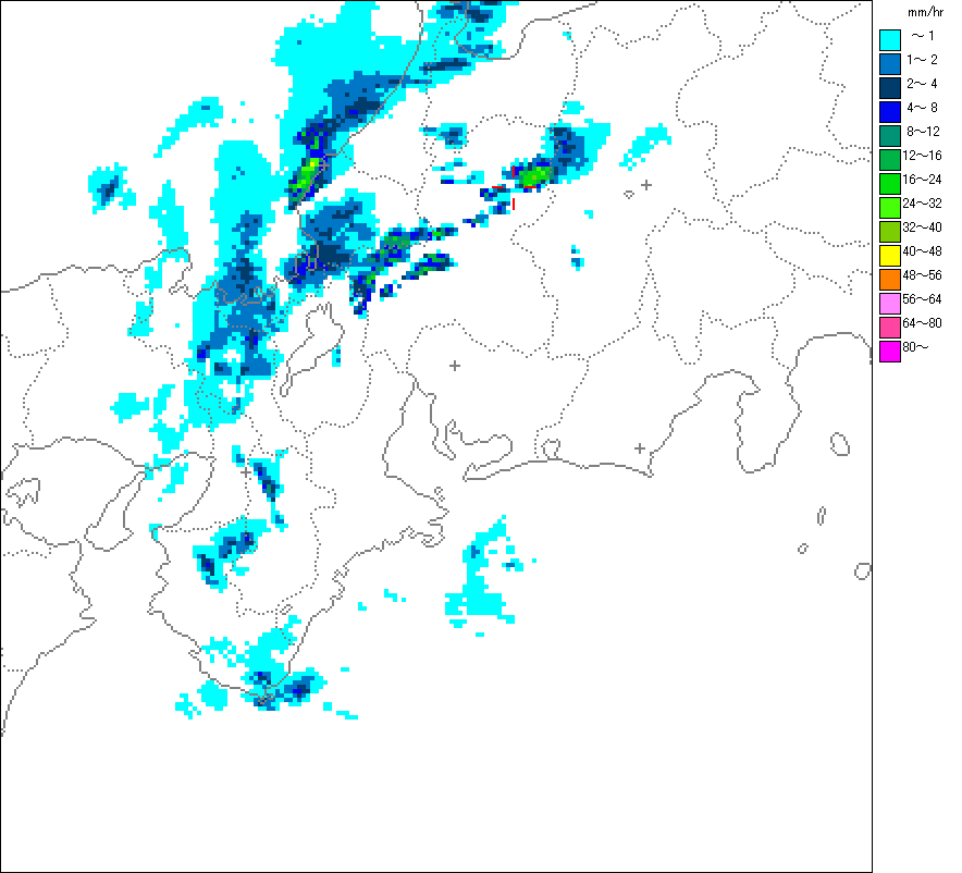 気象レーダー画像