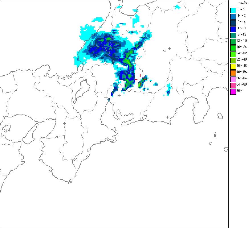気象レーダー画像