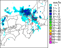 気象レーダー画像