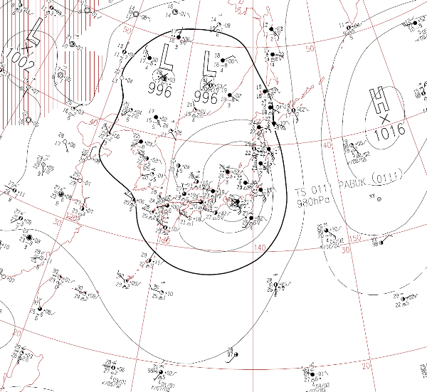 地上天気図
