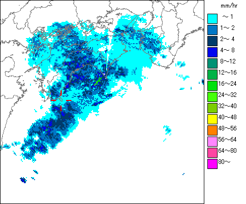 気象レーダー画像