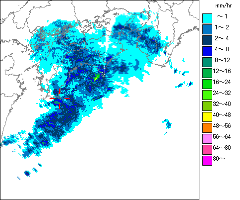 気象レーダー画像