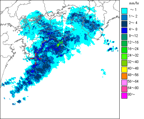 気象レーダー画像