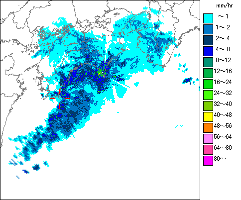 気象レーダー画像