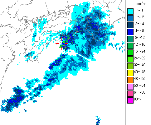 気象レーダー画像