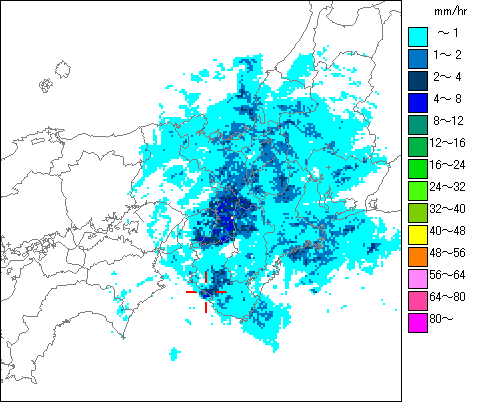 気象レーダー画像