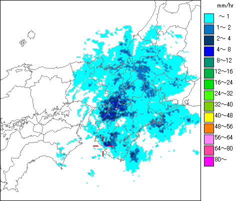 気象レーダー画像