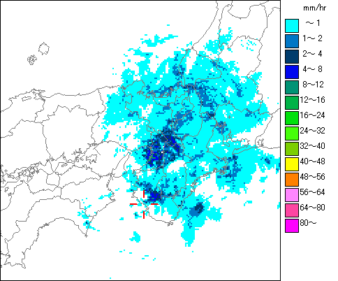 気象レーダー画像
