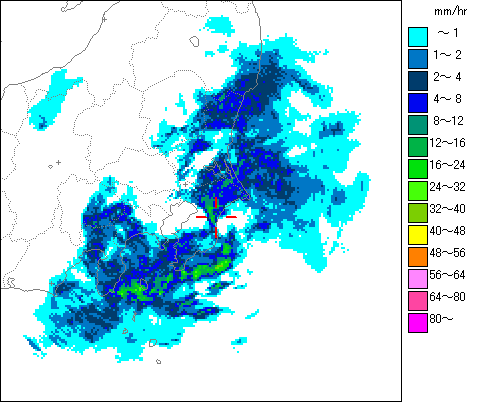 気象レーダー画像