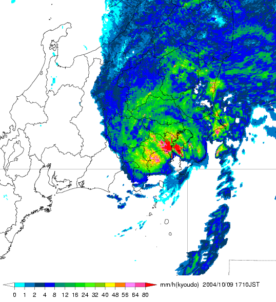 気象レーダー画像