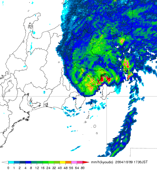 気象レーダー画像