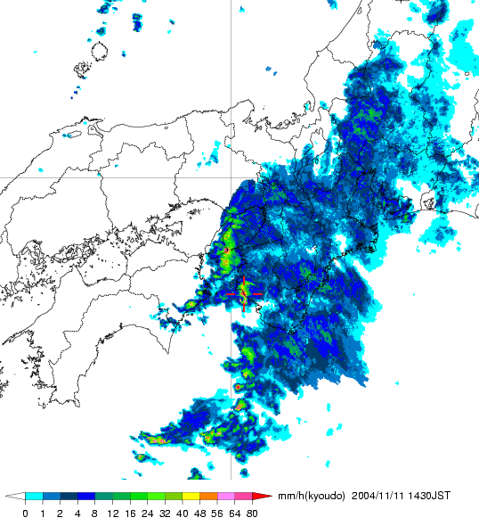気象レーダー画像