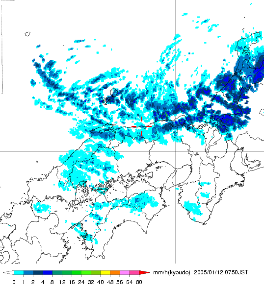 気象レーダー画像