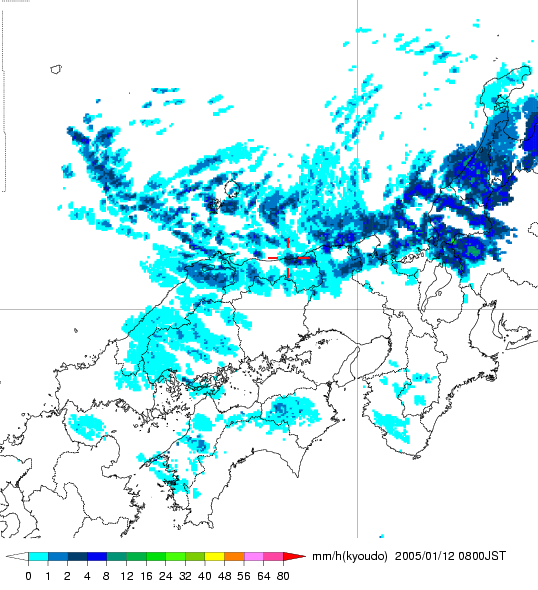 気象レーダー画像