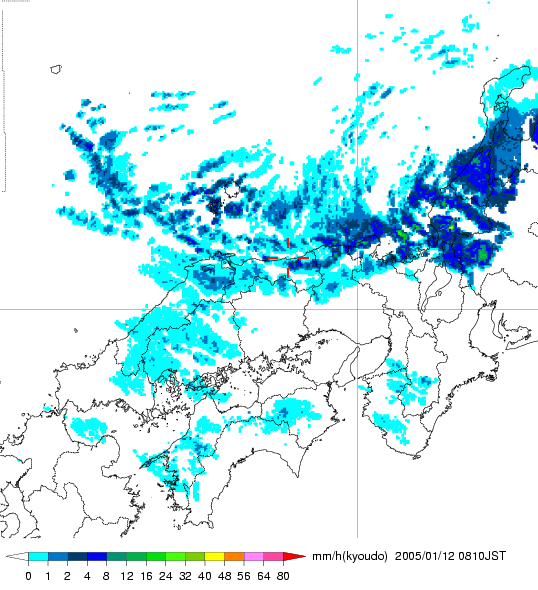 気象レーダー画像
