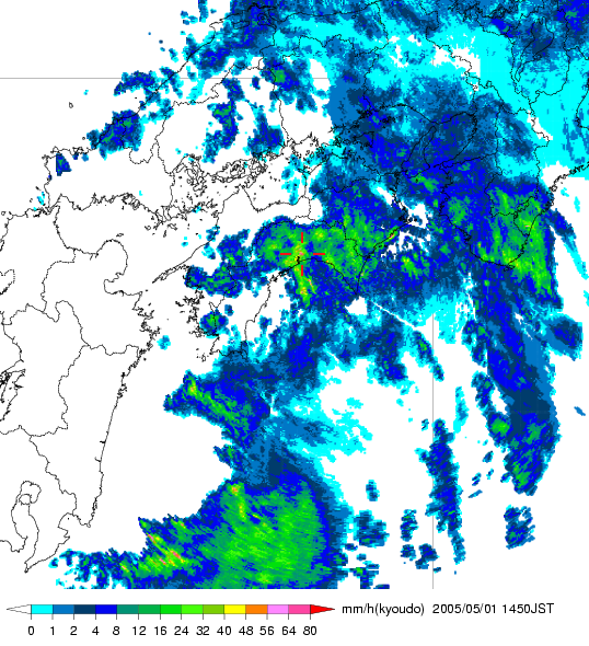 気象レーダー画像