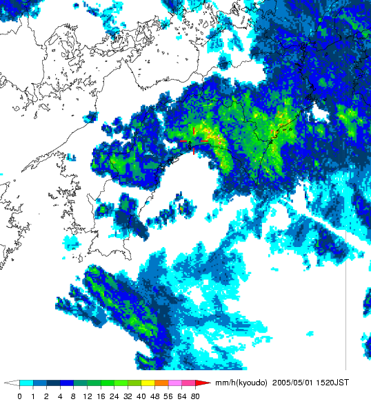 気象レーダー画像