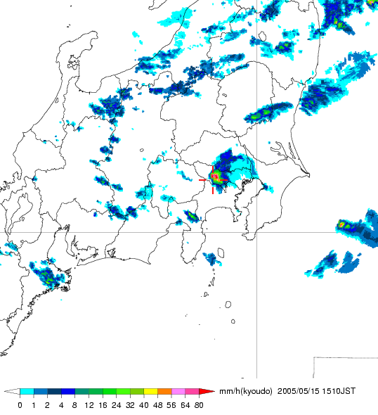 気象レーダー画像