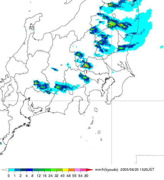 気象レーダー画像
