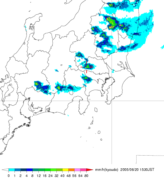 気象レーダー画像