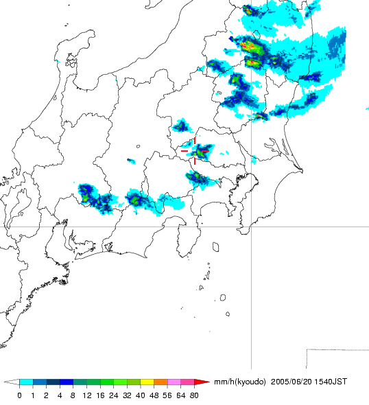 気象レーダー画像