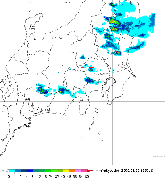 気象レーダー画像