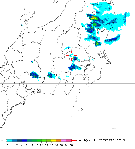 気象レーダー画像