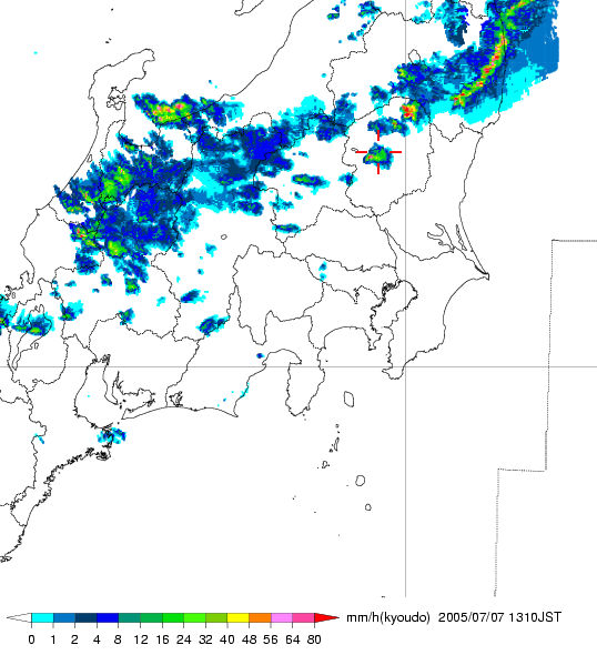 気象レーダー画像