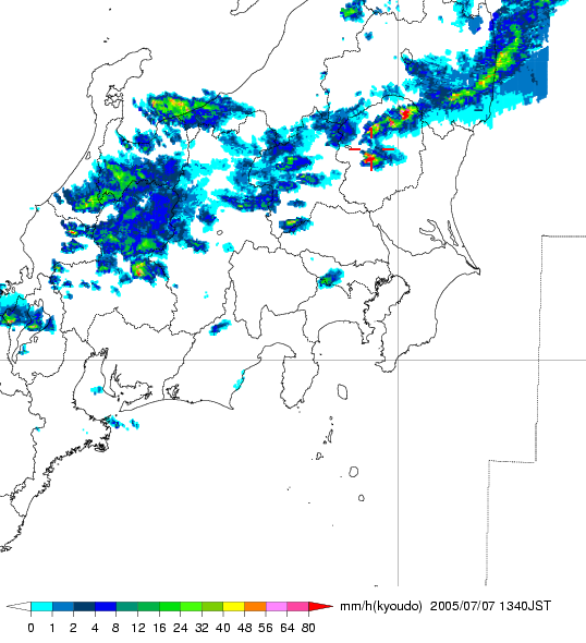 気象レーダー画像