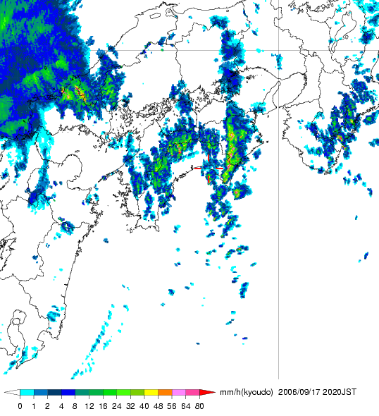 気象レーダー画像