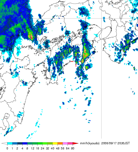 気象レーダー画像