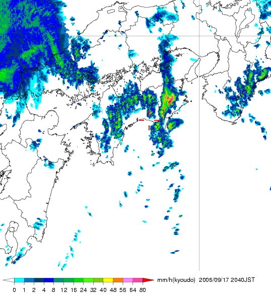 気象レーダー画像
