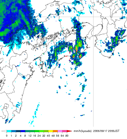 気象レーダー画像