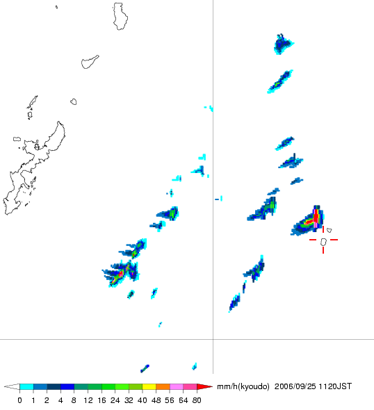 気象レーダー画像