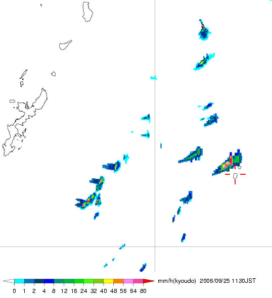 気象レーダー画像
