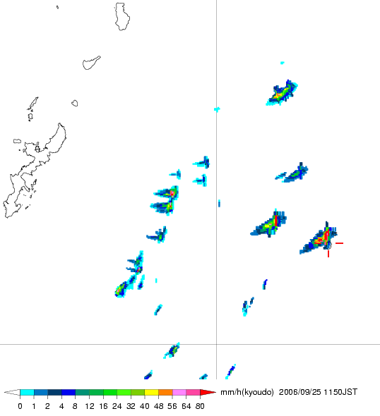 気象レーダー画像